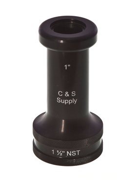 C&S Supply 1 1/2" NH Straight Bore Nozzle with 1" Outlet