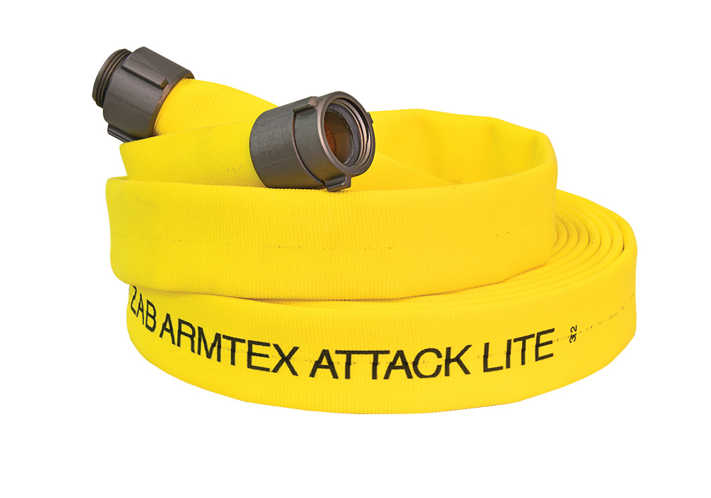 Kuriyama of America, Inc Kuriyama Armtex® Attack Lite™ 50 ft, 1 1/2 in. Size, and NST Coupling Type Yellow Lightweight Lined Fire Hose