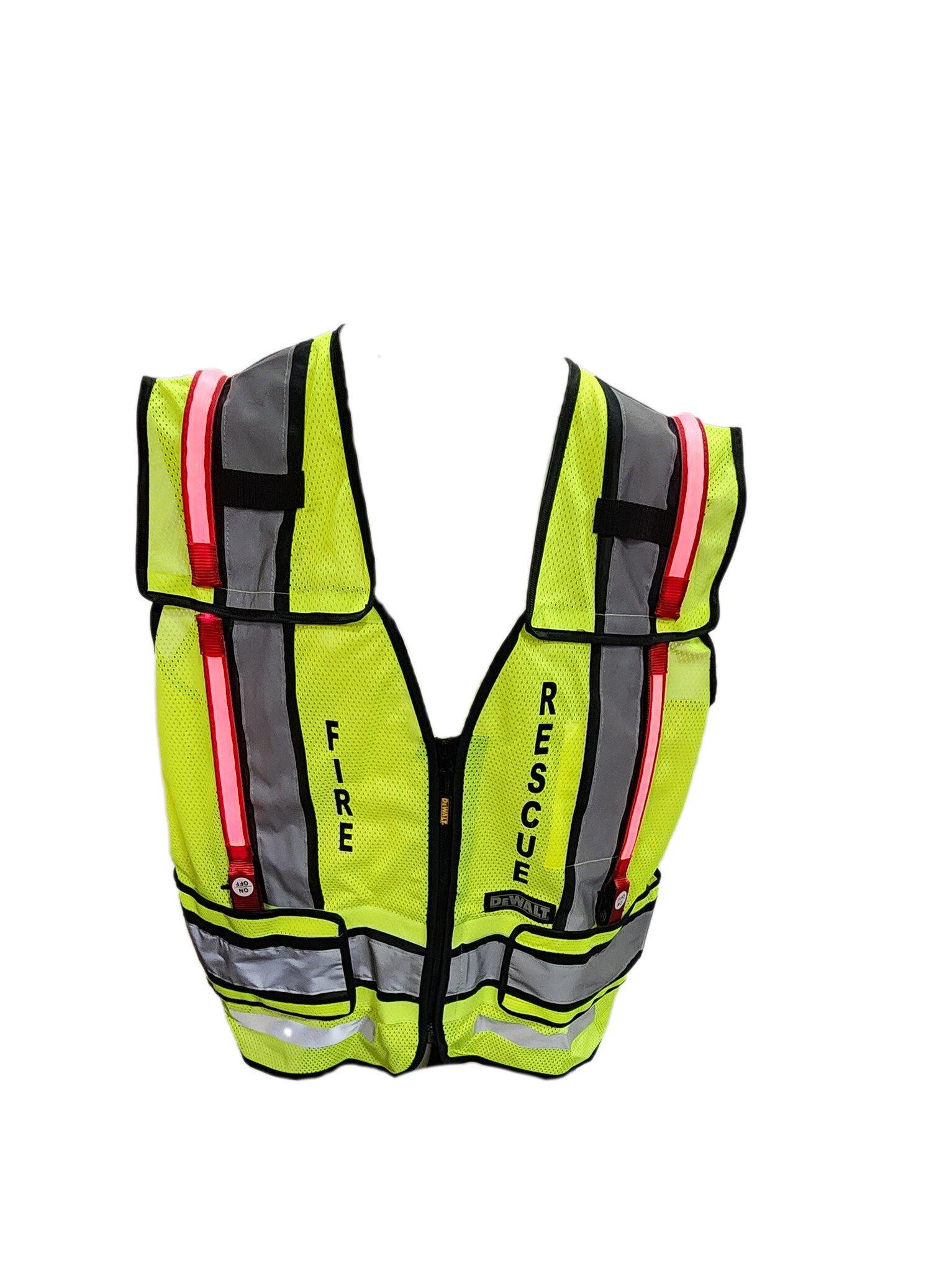 Night Light Safety Products,LLC NLSP FireRescue LED Fiber Optic Lighted 5-Point Vest