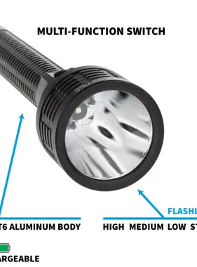 Nightstick Nightstick NSR-9746XL Rechargeable 900 Lumen Metal Flash Light