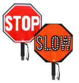 Stop-Lite SL 18SL-STSLS 18" Stop/Slow Led Paddle Sign