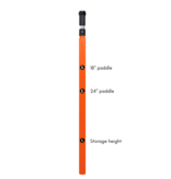 Stop-Lite SL SL-Pole-O Orange Adjustable Pole for LED 18" Paddle Sign