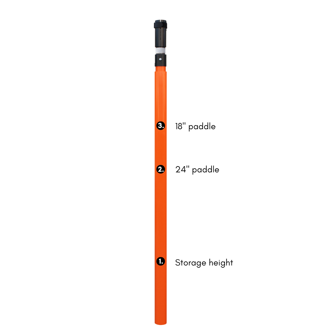 Stop-Lite SL SL-Pole-O Orange Adjustable Pole for LED 18" Paddle Sign
