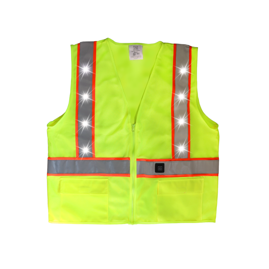 Stop-Lite SL SL-Vest-YXL Class 2 LED Safety Vest Yellow