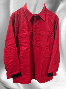 CrewBoss Crewboss WLS0318 7oz TecaSafe RED Hickory Quarter Zip Wildland Shirt