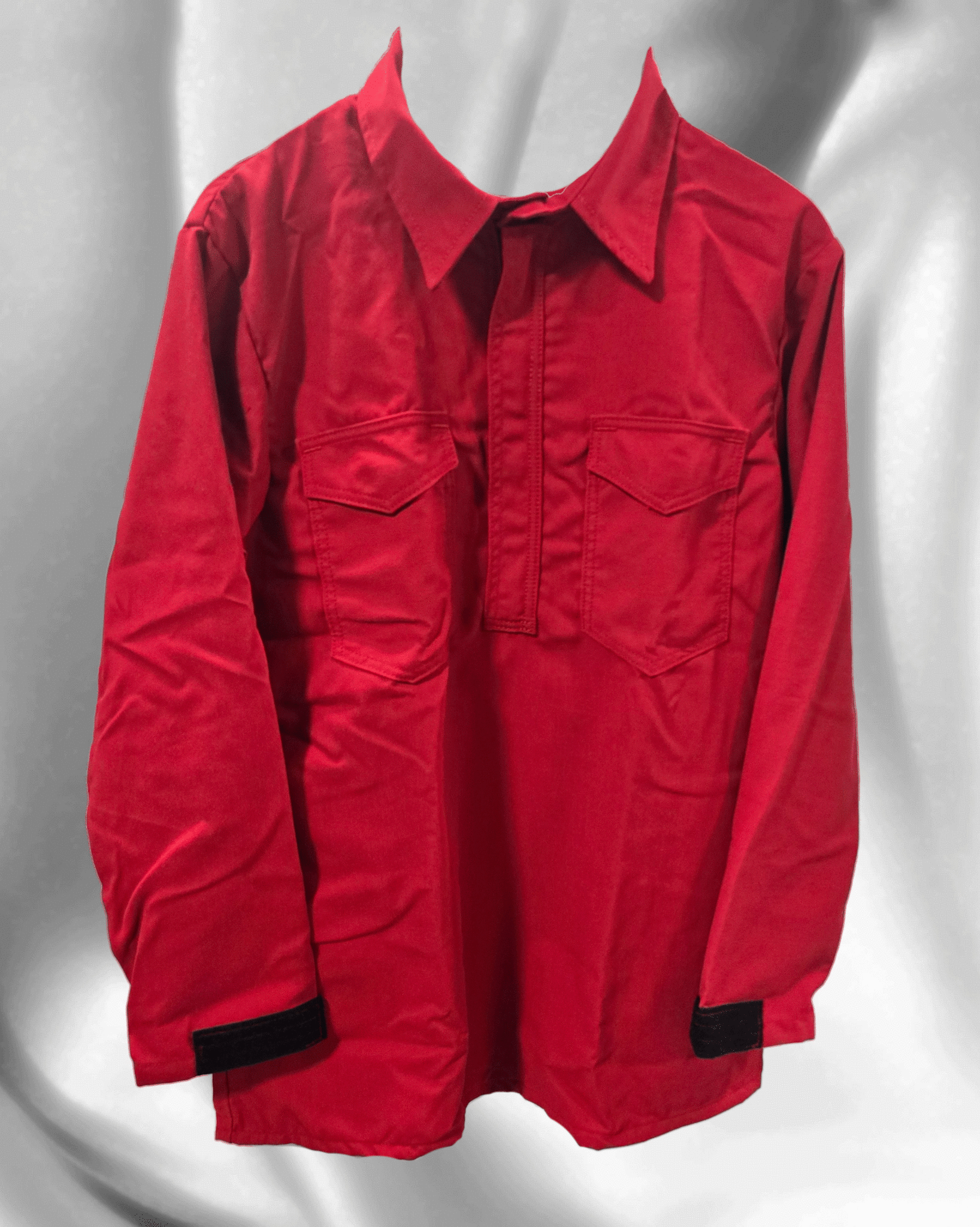 CrewBoss Crewboss WLS0318 7oz TecaSafe RED Hickory Quarter Zip Wildland Shirt
