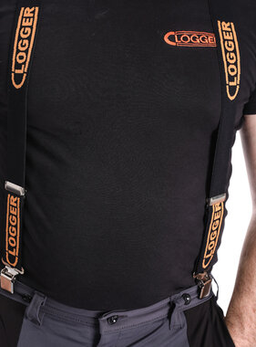 Clogger Clogger B11-B11LC Black W/Orange Clogger Logo Premium Suspenders