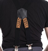 Clogger Clogger B11-B11LC Black W/Orange Clogger Logo Premium Suspenders
