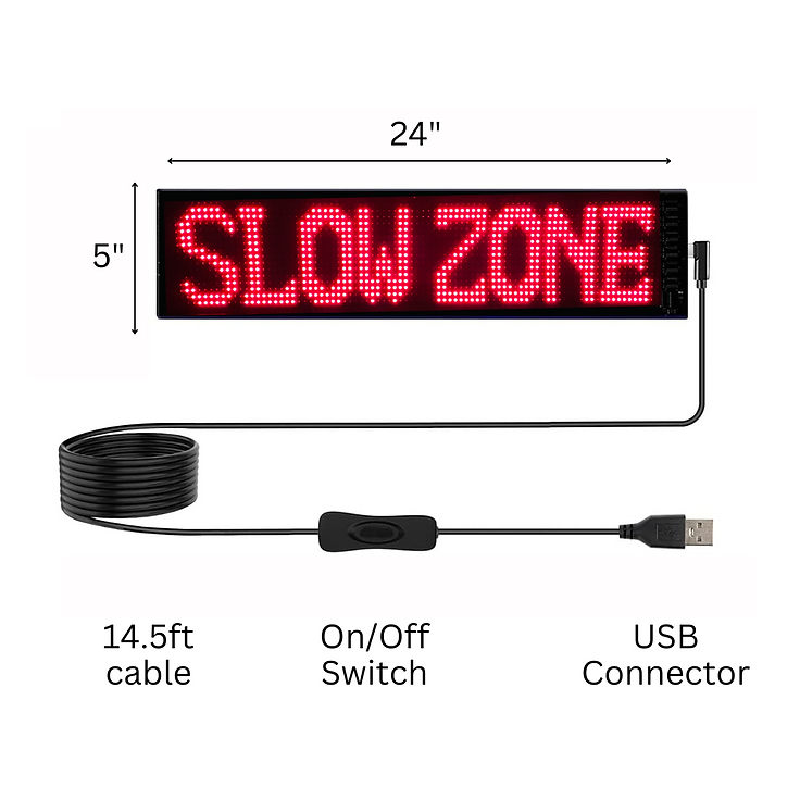 Stop-Lite SL LFB-5X24 LED Flexible Window Banner