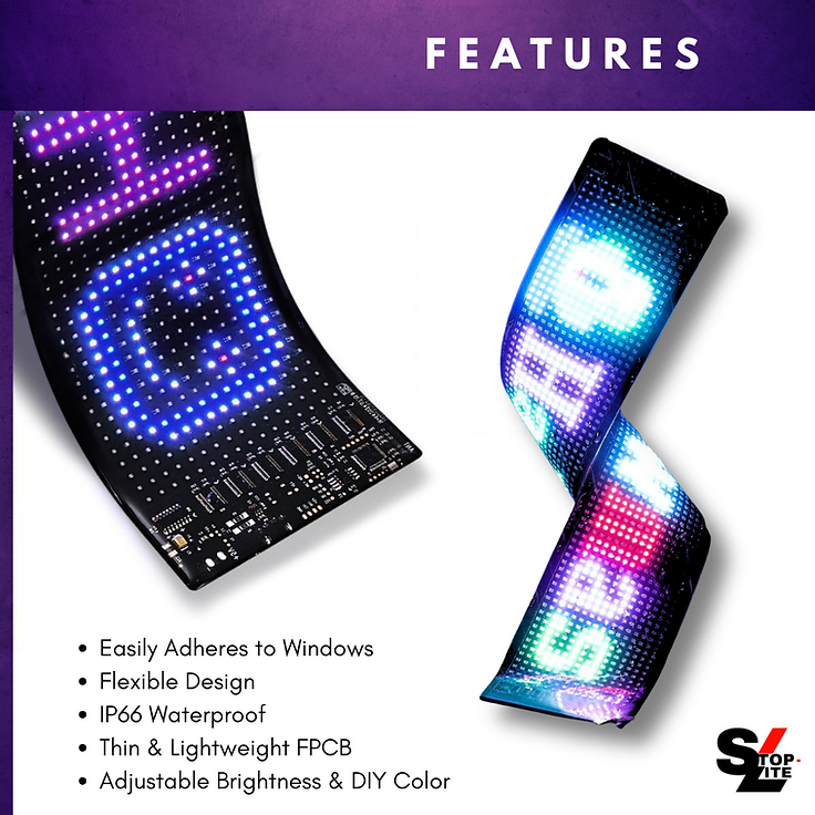 Stop-Lite SL LFB-5X24 LED Flexible Window Banner