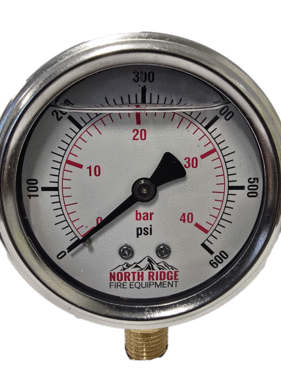 Seasons Gauge Co. NRFE XL52279 2.5" 0-600 PSI 1/4" NPT Bottom Mount Gauge