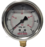 Seasons Gauge Co. NRFE XL52276 2.5" -30-600 PSI 1/4" NPT Bottom Mount Gauge
