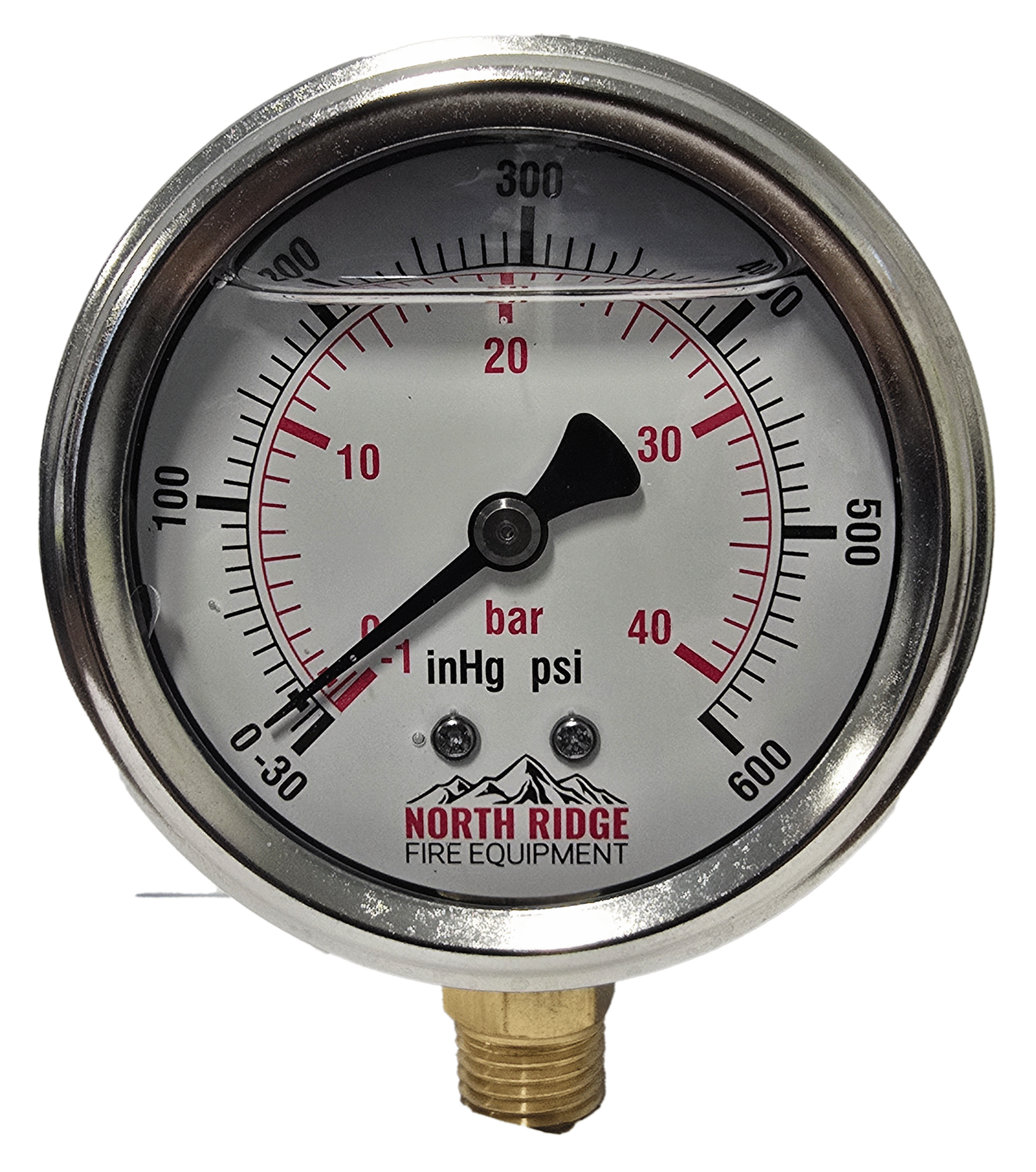 Seasons Gauge Co. NRFE XL52276 2.5" -30-600 PSI 1/4" NPT Bottom Mount Gauge