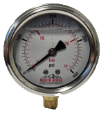 Seasons Gauge Co. NRFE XL52278 2.5" 0-400 PSI 1/4" NPT Bottom Mount Gauge