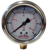 Seasons Gauge Co. NRFE XL52277 2.5" 0-300 PSI 1/4" NPT Bottom Mount Gauge