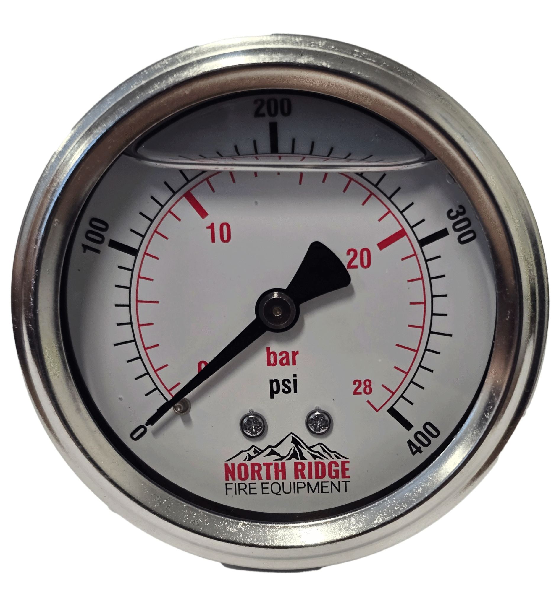 Seasons Gauge Co. NRFE XB52179 2.5" 0-400 PSI 1/4" Back Entry Flush Mount Gauge