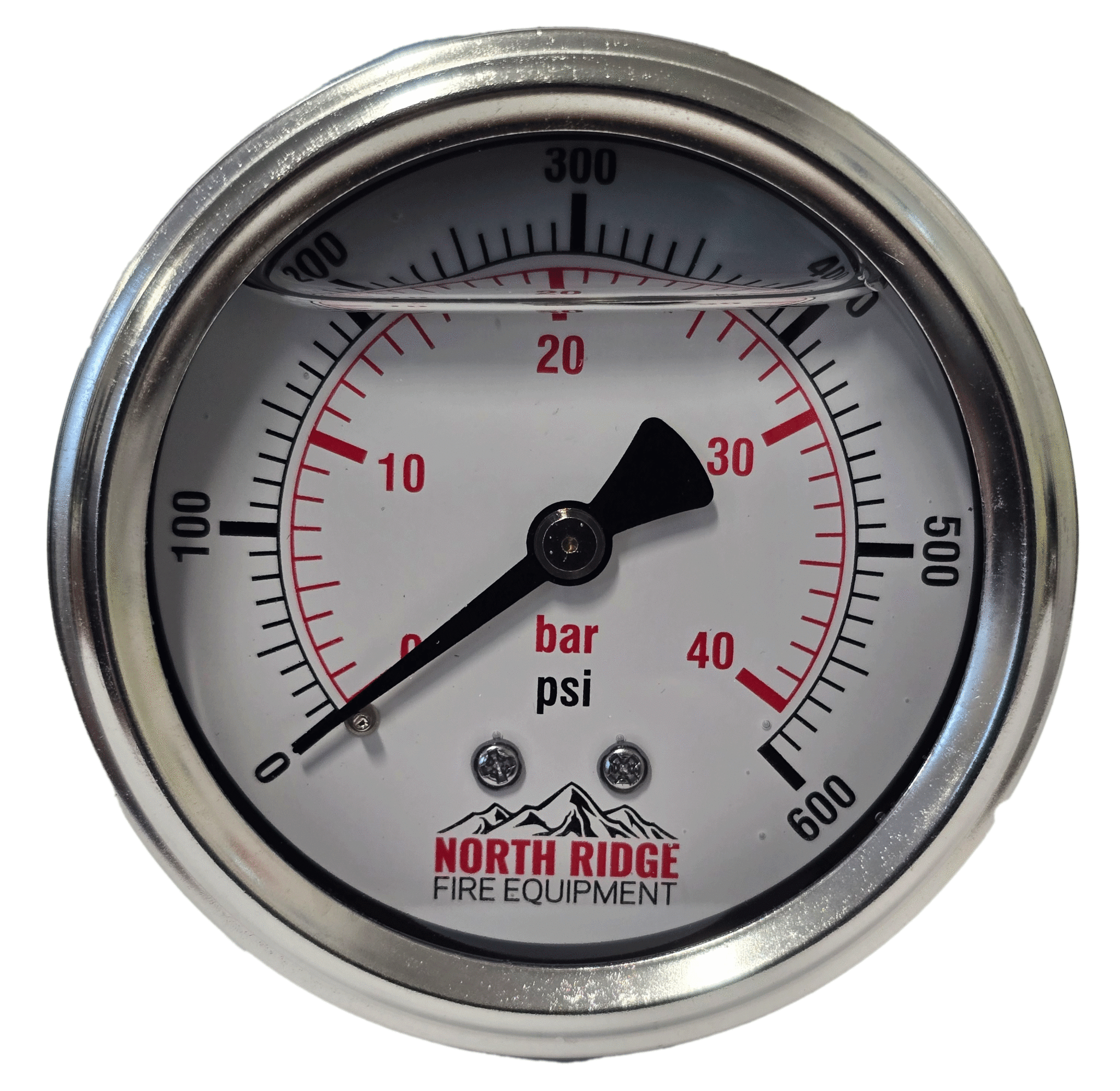 Seasons Gauge Co. NRFE XB52180 2.5" 0-600 PSI 1/4" Back Entry Flush Mount Gauge