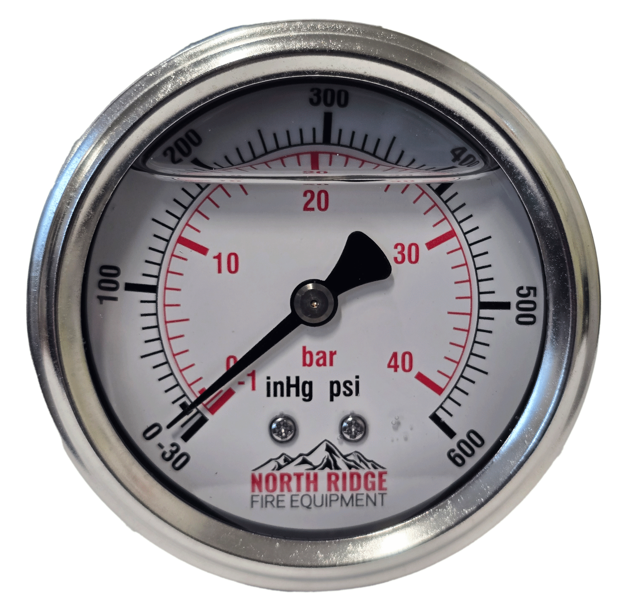 Seasons Gauge Co. NRFE  XB52177 2.5" -30-600 PSI 1/4" Back Entry Flush Mount Gauge