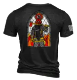 Nine Line Nine Line Stained Glass Firefighter Mens T-Shirt