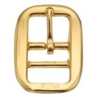 Brass Plated Double Bar Halter Buckle