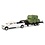 Ford Pickup w/ Gooseneck trailer and Bales