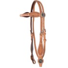 Buckstitch/Basket Headstall with Browband