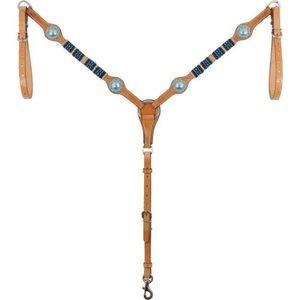 Country Legend Rawhide & Turquoise Beads Breastcollar