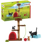 Cats with treehouse