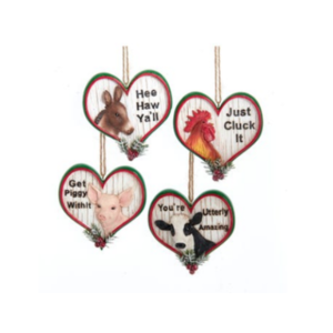 Pig in Heart Ornament