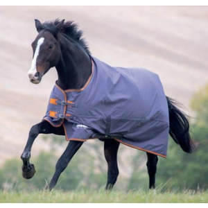 Shires Tempest Rainsheet  Grey/Orange