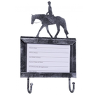 English Horse Stall Card Holder with Hooks