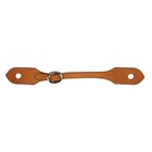 Leather Slobber Strap, Golden w/ Silver Buckle