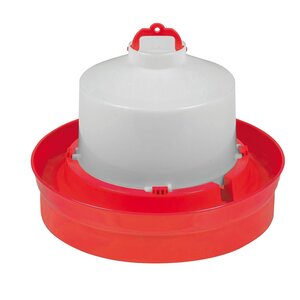 Miller Double-Tuf Red Poultry Waterer with Deep Base