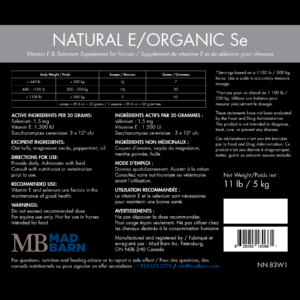 Mad Barn Mad Barn Natural Vitamin E/Organic Selenium Pellet 2.5kg