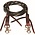 Mustang Flat Waxed Roping Rein - Black