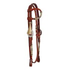 Country Legend One Ear Double Ply Headstall w/ Braided Rawhide and Throat Strap