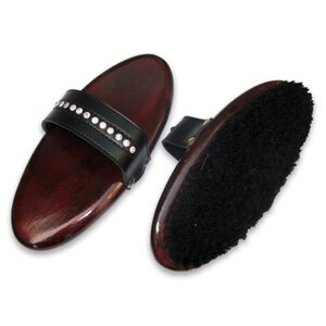 Horse Hair Body Brush with Crystal Hand Strap