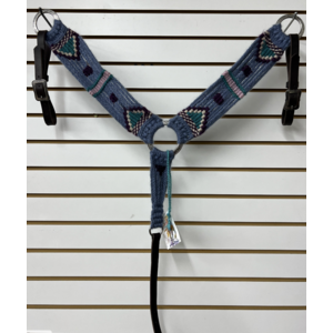 Hand Crafted Mohair Breast Collar - Blue/Purple/Teal