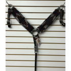 Hand Crafted Mohair Breast Collar - Navy/Burgundy