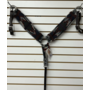 Hand Crafted Mohair Breast Collar - Navy/Burgundy