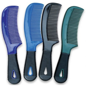 Plastic Mane Comb w/ Rubber Handle