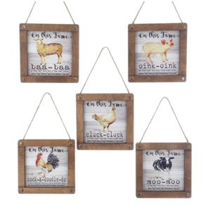 Wooden Plank Farm Ornament