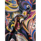 Handmade Wild Rag Black with multicoloured flowers