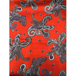 Handmade Wild Rag Red purple and blue paisley