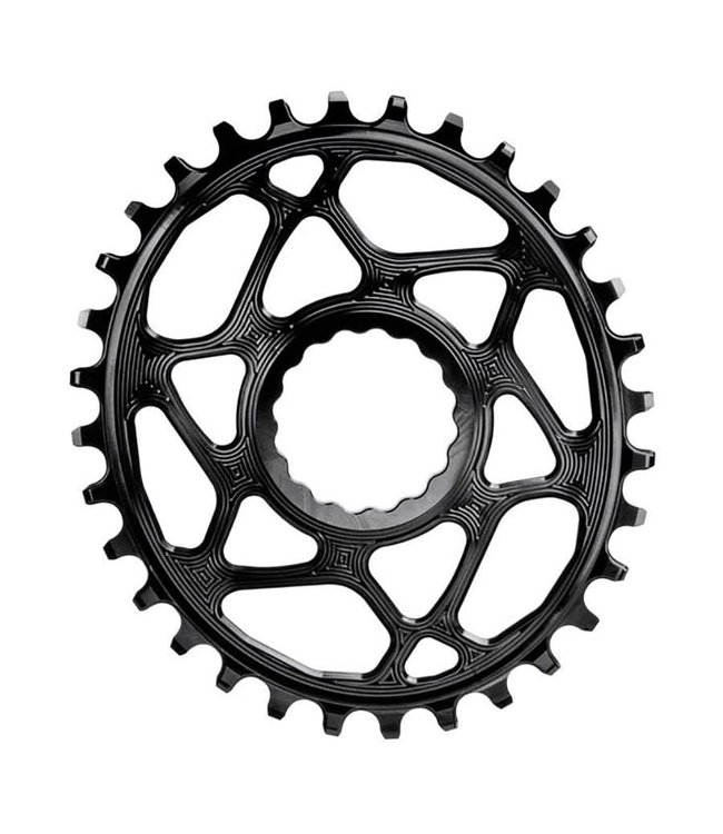 absoluteBLACK PLATEU OVAL RACE FACE CINCH 28T NOIR