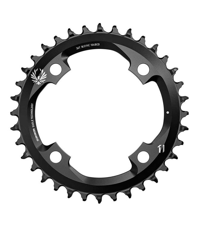 SRAM PLATEAU X-SYNC 2, 36 Chainring, 12sp, BCD: 104, Aluminum, Black