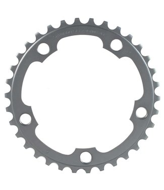 Shimano PLATEAU Y1LL34000, 34T, 10sp, BCD: 110mm, 5 Bolt, Ultegra FC-6750, Middle Chainring, For Pour 50D, Aluminum, Silver