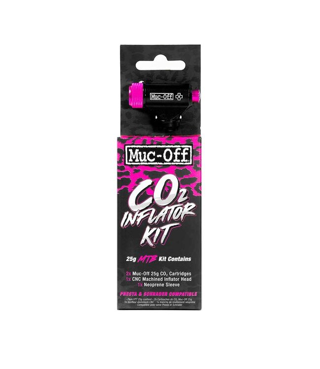Muc-Off Muc-Off, CO2 Inflator Kit, 25g MTB, Threaded, Presta, Schrader, Kit