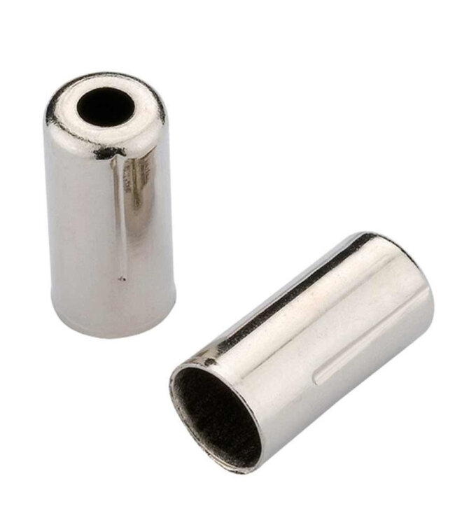 JAGWIRE EMBOUTS DE GAINE DE FREIN 5MM EN LAITON - CHROME (UNITÉE)