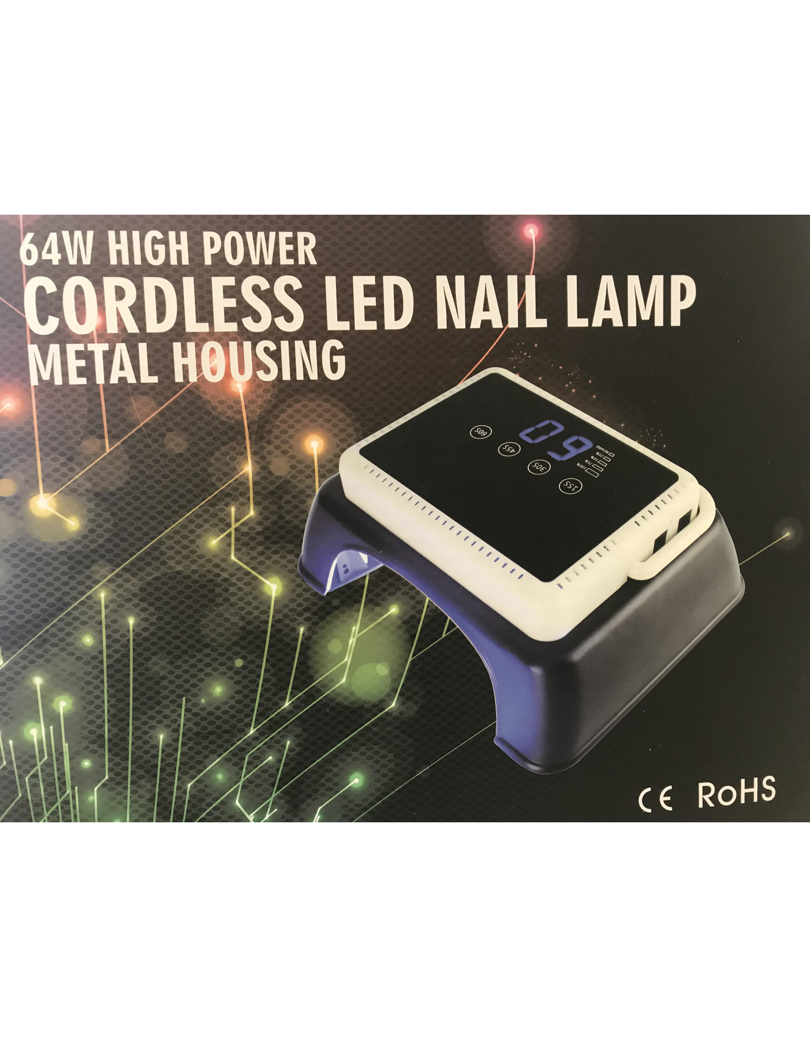 ROHS 64W CORDLESS LED NAIL LAMP